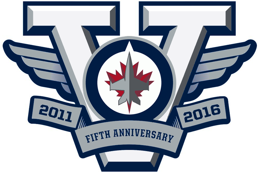 Winnipeg Jets 2016 Anniversary Logo DIY iron on transfer (heat transfer)